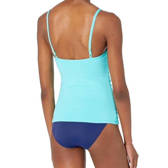 NWT Bleu Rod Beatty Women Twist Front Tankini Top Multicolor Sz 4-6 $140 LLL315 - Picture 3 of 4